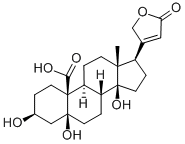 3β,5,14β,21-Tetrahydroxy-24-nor-5β-chol-20(22)-ene-19,23-dioic acid γ-lactone CAS#: 508-64-5