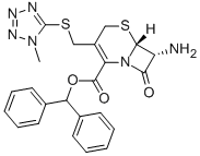 (6R)-3-[[(1-Methyl-1H-tetrazole-5-yl)thio]methyl]-7α-amino-8-oxo-5-thia-1-azabicyclo[4.2.0]octa-2-ene-2-carboxylic acid diphenylmethyl ester CAS#: 53090-86-1