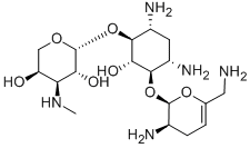 6-O-[3-Deoxy-3-(methylamino)-β-L-arabinopyranosyl]-4-O-(2,6-diamino-2,3,4,6-tetradeoxy-α-D-glycero-hexa-4-enopyranosyl)-2-deoxy-D-streptamine CAS#: 53759-50-5