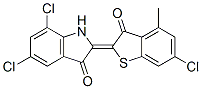 5,7-Dichloro-2-[6-chloro-4-methyl-3-oxobenzo[b]thiophen-2(3H)-ylidene]-1H-indol-3(2H)-one CAS#: 6406-10-6