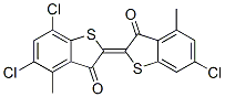 5,7-dichloro-2-(6-chloro-4-methyl-3-oxobenzo[b]thien-2(3H)-ylidene)-4-methylbenzo[b]thiophene-3(2H)-one CAS#: 6371-23-9