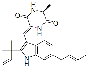 (6S,3Z)-6α-Methyl-3-[[2-(1,1-dimethyl-2-propenyl)-6-(3-methyl-2-butenyl)-1H-indol-3-yl]methylene]piperazine-2,5-dione CAS#: 57765-86-3