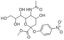 5-ACETAMINO-4-HYDROXY-2-(4-NITRO-PHENOXY)-6-(1,2,3-TRIHYDROXY-PROPYL)-TETRAHYDRO-PYRAN-2-CARBOXYLIC ACID METHYL ESTER CAS#: 59694-35-8