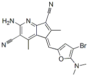 5H-Cyclopenta[b]pyridine-3,7-dicarbonitrile,  2-amino-5-[[4-bromo-5-(dimethylamino)-2-furanyl]methylene]-4,6-dimethyl- CAS#: 470673-36-0