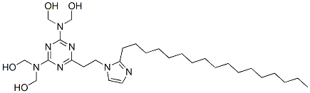 [[6-[2-(2-Heptadecyl-1H-imidazol-1-yl)ethyl]-1,3,5-triazine-2,4-diyl]dinitrilo]tetrakismethanol CAS#: 56596-69-1