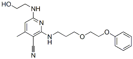 6-[(2-hydroxyethyl)amino]-4-methyl-2-[[3-(2-phenoxyethoxy)propyl]amino]nicotinonitrile CAS#: 58444-23-8