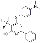 6-{[4-(DIMETHYLAMINO)PHENYL]SULFANYL}-2-PHENYL-5-(TRIFLUOROMETHYL)PYRIMIDIN-4-OL CAS#: 493030-76-5