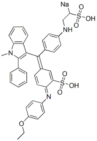 6-[(4-Ethoxyphenyl)imino]-3-[(1-methyl-2-phenyl-1H-indol-3-yl)[4-[(2-sodiosulfoethyl)amino]phenyl]methylene]-1,4-cyclohexadiene-1-sulfonic acid CAS#: 6391-43-1