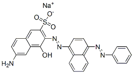 6-Amino-4-hydroxy-3-[[4-(phenylazo)-1-naphtyl]azo]-2-naphthalenesulfonic acid sodium salt CAS#: 6227-04-9