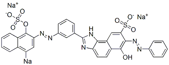 6-Hydroxy-2-[3-[(1-hydroxy-4-sodiosulfo-2-naphthalenyl)azo]phenyl]-7-phenylazo-1H-naphth[1,2-d]imidazole-8-sulfonic acid sodium salt CAS#: 6406-48-0