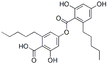 6-Hydroxy-4-[(2,4-dihydroxy-6-pentylbenzoyl)oxy]-2-pentylbenzoic acid CAS#: 641-68-9
