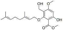 6-Hydroxy-4-methoxy-3-(hydroxymethyl)-2-[[(E)-3,7-dimethyl-2,6-octadienyl]oxy]benzoic acid methyl ester CAS#: 51117-09-0
