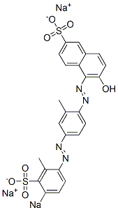 6-Hydroxy-5-[[2-methyl-4-[(2-methyl-4-sodiosulfophenyl)azo]phenyl]azo]naphthalene-2-sulfonic acid sodium salt CAS#: 6262-02-8