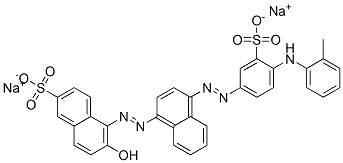 6-Hydroxy-5-[[4-[[4-[(2-methylphenyl)amino]-3-sulfophenyl]azo]-1-naphtyl]azo]-2-naphthalenesulfonic acid disodium salt CAS#: 6262-08-4