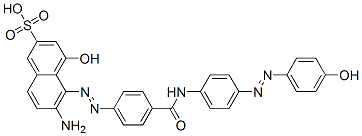6-amino-4-hydroxy-5-[[4-[[[4-[(4-hydroxyphenyl)azo]phenyl]amino]carbonyl]phenyl]azo]naphthalene-2-sulphonic acid CAS#: 56670-24-7