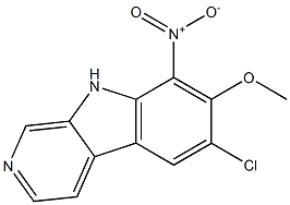 6-chloro-7-Methoxy-8-nitro-9H-pyrido[3,4-b]indole CAS#: 431897-30-2