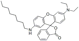 6'-(diethylamino)-2'-(octylamino)spiro[isobenzofuran-1(3H),9'-[9H]xanthene]-3-one CAS#: 54574-01-5