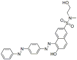 6-hydroxy-N-(2-hydroxyethyl)-N-methyl-5-[[4-(phenylazo)phenyl]azo]naphthalene-2-sulphonamide CAS#: 58104-55-5
