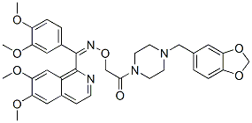 6,7-Dimethoxyisoquinolin-1-yl 3,4-dimethoxyphenyl ketone O-[4-[3,4-(methylenedioxy)benzyl]-1-piperazinylcarbonylmethyl]oxime CAS#: 55854-53-0