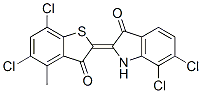 6,7-dichloro-2-(5,7-dichloro-4-methyl-3-oxobenzo[b]thien-2(3H)-ylidene)-1,2-dihydro-3H-indol-3-one CAS#: 52000-83-6