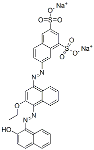 7-[[3-Ethoxy-4-[(2-hydroxy-1-naphthalenyl)azo]-1-naphthalenyl]azo]naphthalene-1,3-disulfonic acid disodium salt CAS#: 6406-64-0