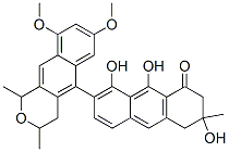 7-(3,4-Dihydro-7,9-dimethoxy-1,3-dimethyl-1H-naphtho[2,3-c]pyran-5-yl)-3,4-dihydro-3,8,9-trihydroxy-3-methylanthracen-1(2H)-one CAS#: 59481-46-8