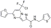 7-(Chlorodifluoromethyl)-5-(2-furanyl)-N-(2-thienylmethyl)pyrazolo[1,5-a]pyrimidine-2-carboxamide CAS#: 442666-98-0