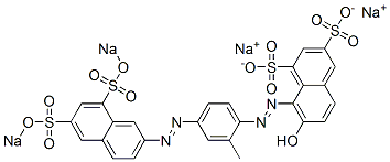 7-Hydroxy-8-[[2-methyl-4-[[6,8-bis(sodiosulfo)-2-naphthalenyl]azo]phenyl]azo]naphthalene-1,3-disulfonic acid disodium salt CAS#: 6226-88-6