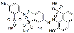 7-Hydroxy-8-[[2-sodiosulfo-4-[(4-sodiosulfophenyl)azo]phenyl]azo]naphthalene-1-sulfonic acid sodium salt CAS#: 6226-75-1