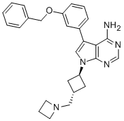 7-[Trans-3-(1-Azetidinylmethyl)cyclobutyl]-5-[3-(phenylmethoxy)phenyl]-7H-pyrrolo[2,3-d]pyrimidin-4-amine CAS#: 475488-34-7