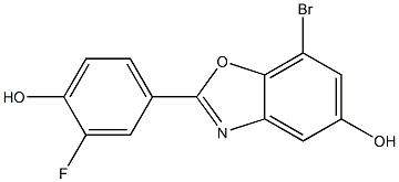 7-broMo-2-(3-fluoro-4-hydroxyphenyl)-1,3-benzoxazol-5-ol CAS#: 544704-73-6