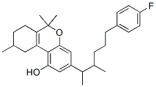 7,8,9,10-Tetrahydro-3-[5-(p-fluorophenyl)-1,2-dimethylpentyl]-6,6,9-trimethyl-6H-dibenzo[b,d]pyran-1-ol CAS#: 54540-76-0