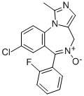 8-Chloro-6-(2-fluorophenyl)-1-methyl-4H-imidazo[1,5-a][1,4]benzodiazepine 5-Oxide CAS#: 59468-83-6
