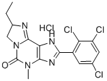 8-ETHYL-1,4,7,8-TETRAHYDRO-4-METHYL-2-(2,3,5-TRICHLOROPHENYL)-5H-IMIDAZO[2,1-I]PURIN-5-ONE MONOHYDROCHLORIDE CAS#: 591771-91-4