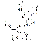 9H-Purin-2-amine, N-(trimethylsilyl)-6-[(trimethylsilyl)oxy]-9-[2,3,5- tris-O-(trimethylsilyl)-beta-D-ribofuranosyl]- CAS#: 53294-38-5