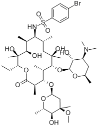 (9S)-9-[[(4-Bromophenyl)sulfonyl]amino]-9-deoxoerythromycin CAS#: 56998-48-2