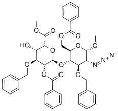 A-D-GLUCOPYRANOSIDE, METHYL 2-AZIDO-4-O-[2-O-BENZOYL-6-METHYL-3-O-(PHENYLMETHYL)-A-L-IDOPYRANURONOSYL]-2-DEOXY-3-O-(PHENYLMETHYL)-, 6-BENZOATE CAS#: 501089-97-0