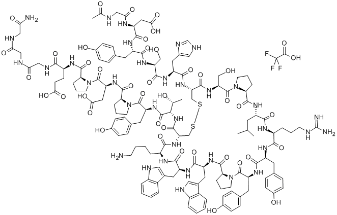 AC-GLY-ASP-TYR-SER-HIS-CYS-SER-PRO-LEU-ARG-TYR-TYR-PRO-TRP-TRP-LYS-CYS-THR-TYR-PRO-ASP-PRO-GLU-GLY-GLY-GLY-NH2, (DISULFIDE BOND) TRIFLUOROACETATE CAS#: 478188-26-0