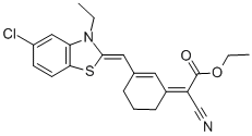 ACETIC ACID, [3-[[5-CHLORO-3-ETHYL-2(3H)-BENZOTHIAZOLYLIDENE]METHYL]-2-CYCLOHEXEN-1-YLIDENE]CYANO-, ETHYL ESTER CAS#: 55952-71-1