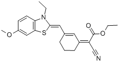 ACETIC ACID, CYANO[3-[(3-ETHYL-6-METHOXY-2(3H)-BENZOTHIAZOLYLIDENE)METHYL]-2-CYCLOHEXEN-1-YLIDENE]-, ETHYL ESTER CAS#: 56001-97-9