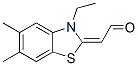 Acetaldehyde, (3-ethyl-5,6-dimethyl-2(3H)-benzothiazolylidene)- (9CI) CAS#: 53642-17-4