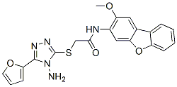 Acetamide, 2-[[4-amino-5-(2-furanyl)-4H-1,2,4-triazol-3-yl]thio]-N-(2-methoxy-3-dibenzofuranyl)- (9CI) CAS#: 578747-30-5
