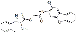 Acetamide, 2-[[4-amino-5-(2-methylphenyl)-4H-1,2,4-triazol-3-yl]thio]-N-(2-methoxy-3-dibenzofuranyl)- (9CI) CAS#: 578762-73-9