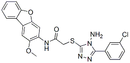 Acetamide, 2-[[4-amino-5-(3-chlorophenyl)-4H-1,2,4-triazol-3-yl]thio]-N-(2-methoxy-3-dibenzofuranyl)- (9CI) CAS#: 587005-46-7