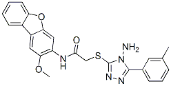 Acetamide, 2-[[4-amino-5-(3-methylphenyl)-4H-1,2,4-triazol-3-yl]thio]-N-(2-methoxy-3-dibenzofuranyl)- (9CI) CAS#: 578719-36-5