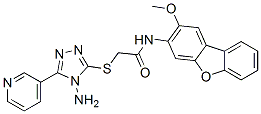Acetamide, 2-[[4-amino-5-(3-pyridinyl)-4H-1,2,4-triazol-3-yl]thio]-N-(2-methoxy-3-dibenzofuranyl)- (9CI) CAS#: 586995-44-0