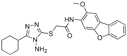 Acetamide, 2-[(4-amino-5-cyclohexyl-4H-1,2,4-triazol-3-yl)thio]-N-(2-methoxy-3-dibenzofuranyl)- (9CI) CAS#: 578758-47-1