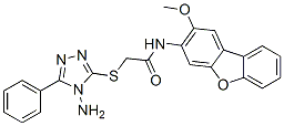 Acetamide, 2-[(4-amino-5-phenyl-4H-1,2,4-triazol-3-yl)thio]-N-(2-methoxy-3-dibenzofuranyl)- (9CI) CAS#: 578745-02-5