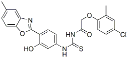 Acetamide, 2-(4-chloro-2-methylphenoxy)-N-[[[3-hydroxy-4-(5-methyl-2-benzoxazolyl)phenyl]amino]thioxomethyl]- (9CI) CAS#: 593238-74-5