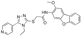 Acetamide, 2-[[4-ethyl-5-(4-pyridinyl)-4H-1,2,4-triazol-3-yl]thio]-N-(2-methoxy-3-dibenzofuranyl)- (9CI) CAS#: 578001-72-6